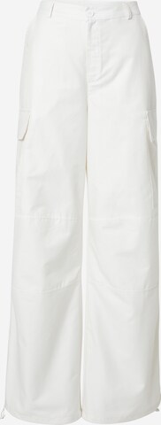 Wide leg Pantaloni cargo 'Sina' di ABOUT YOU x Antonia in bianco: frontale