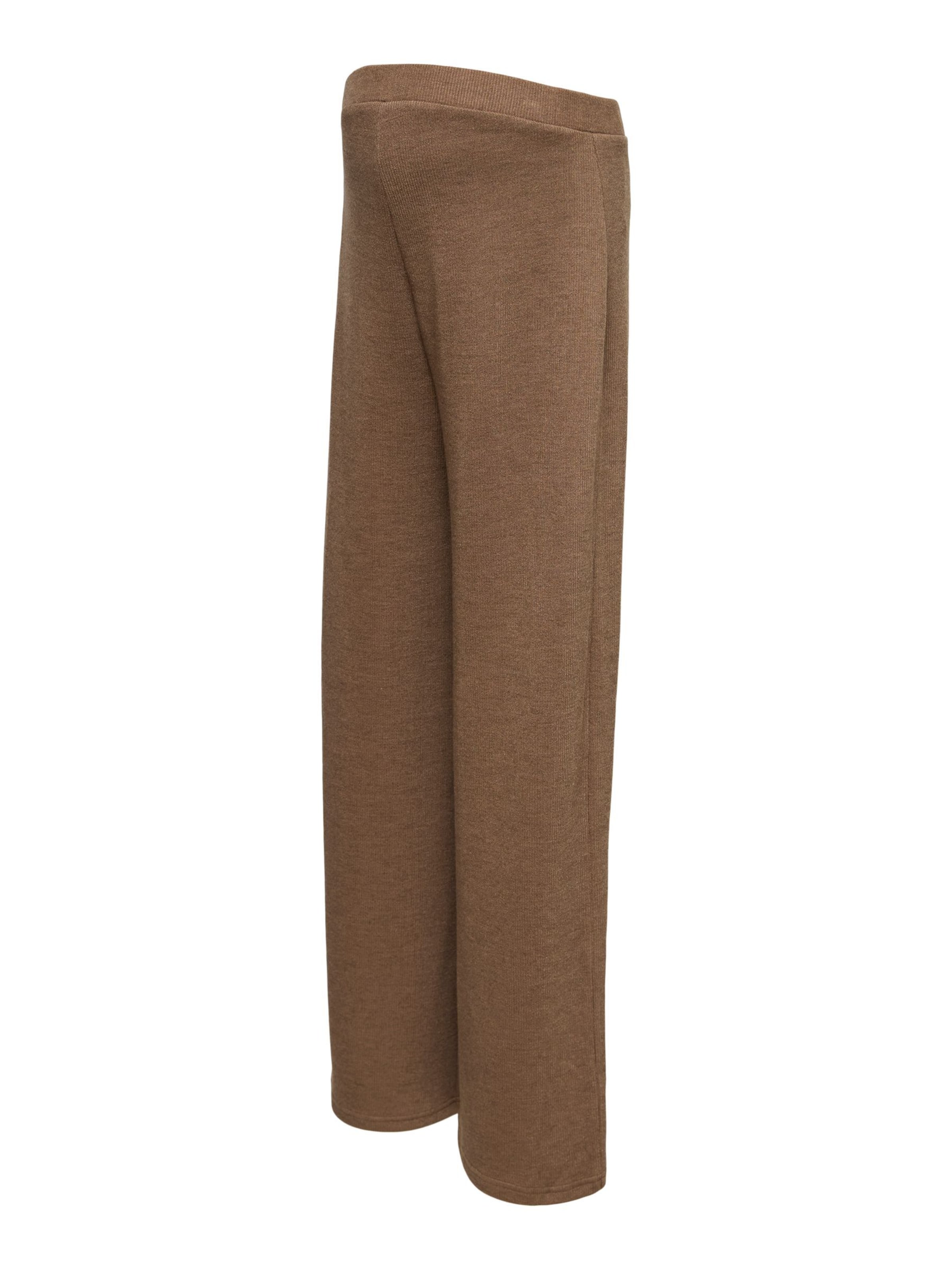 MAMALICIOUS Wide leg Byxa 'MLHarriet' i brun: framsida