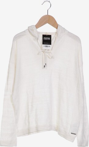 ESPRIT Sweatshirt & Zip-Up Hoodie in M in White: front