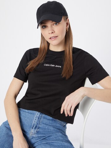 Calvin Klein Jeans T-Shirt 'Institutional' in Schwarz