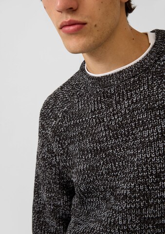 Pull-over QS en noir : devant