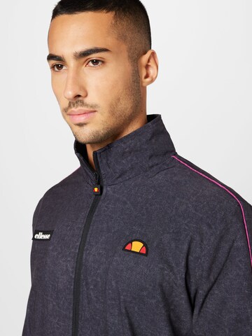 ELLESSE Athletic Zip-Up Hoodie in Black