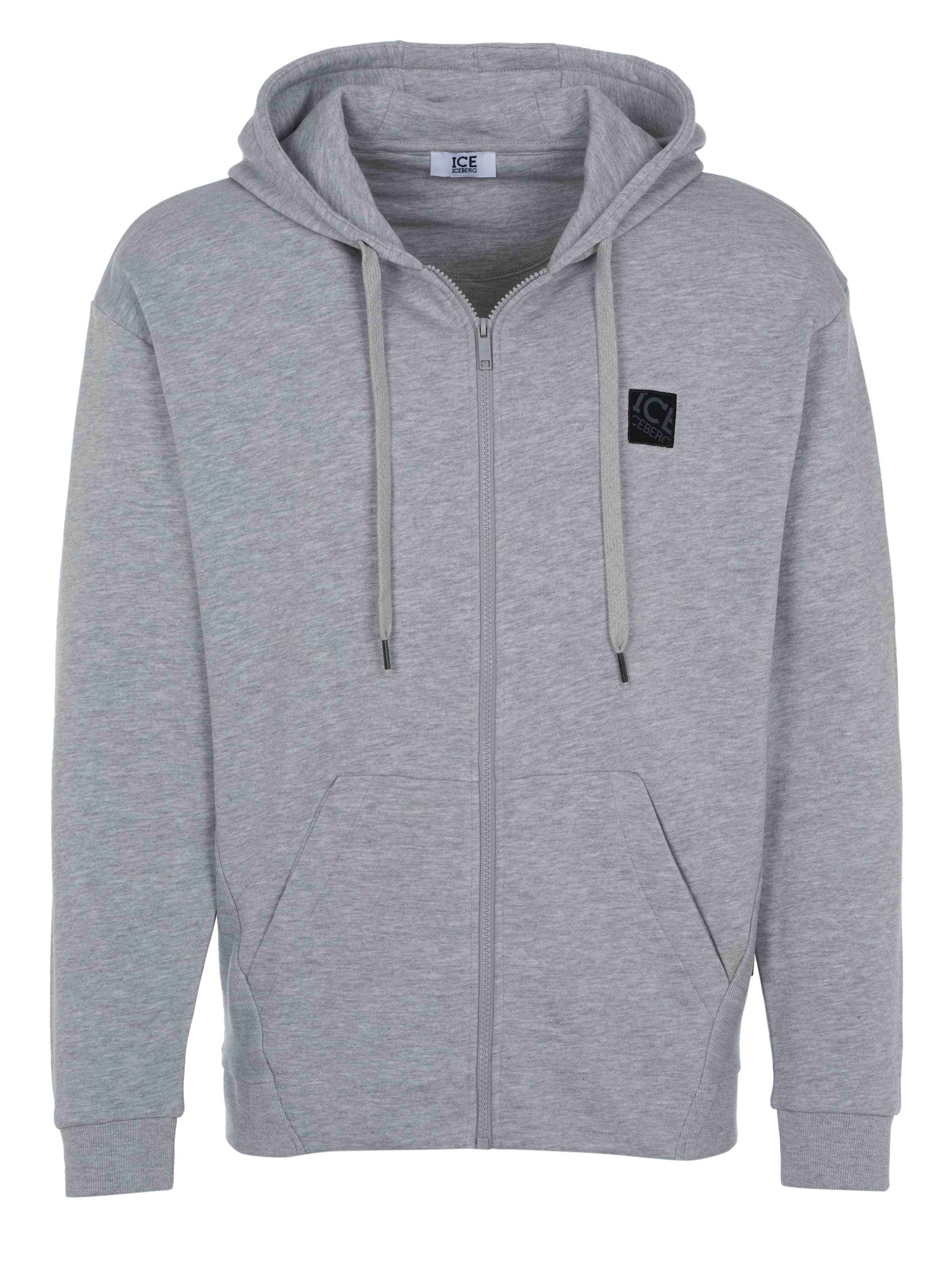 ICEBERG Sweatjacke 'Iceberg Pullover'‌‌‌‌‌‌ in Grau: Vorderseite