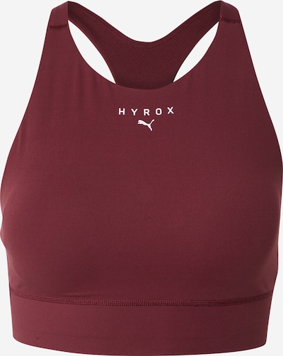 Sportinė liemenėlė 'Puma x Hyrox Shapeluxe' iš PUMA, spalva – vyno raudona spalva / balta, Prekių apžvalga