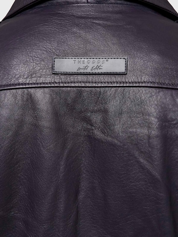 THE ODDS Overgangsjakke 'Mulberry Purple Matte Leather Jacket Men/ LMTD Edition' i sort: forside