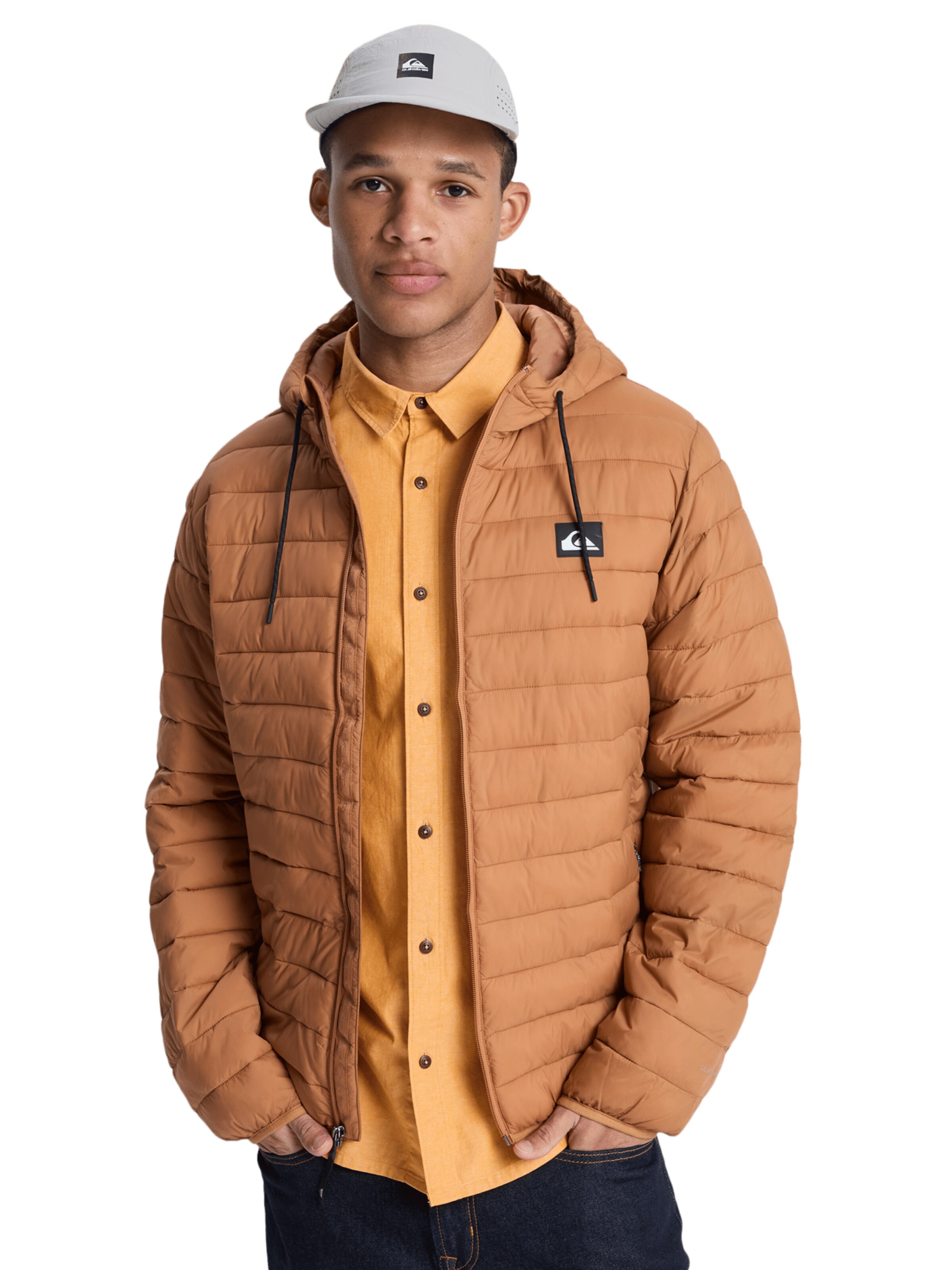 QUIKSILVER Between-Season Jacket 'Scaly' in Brown: front