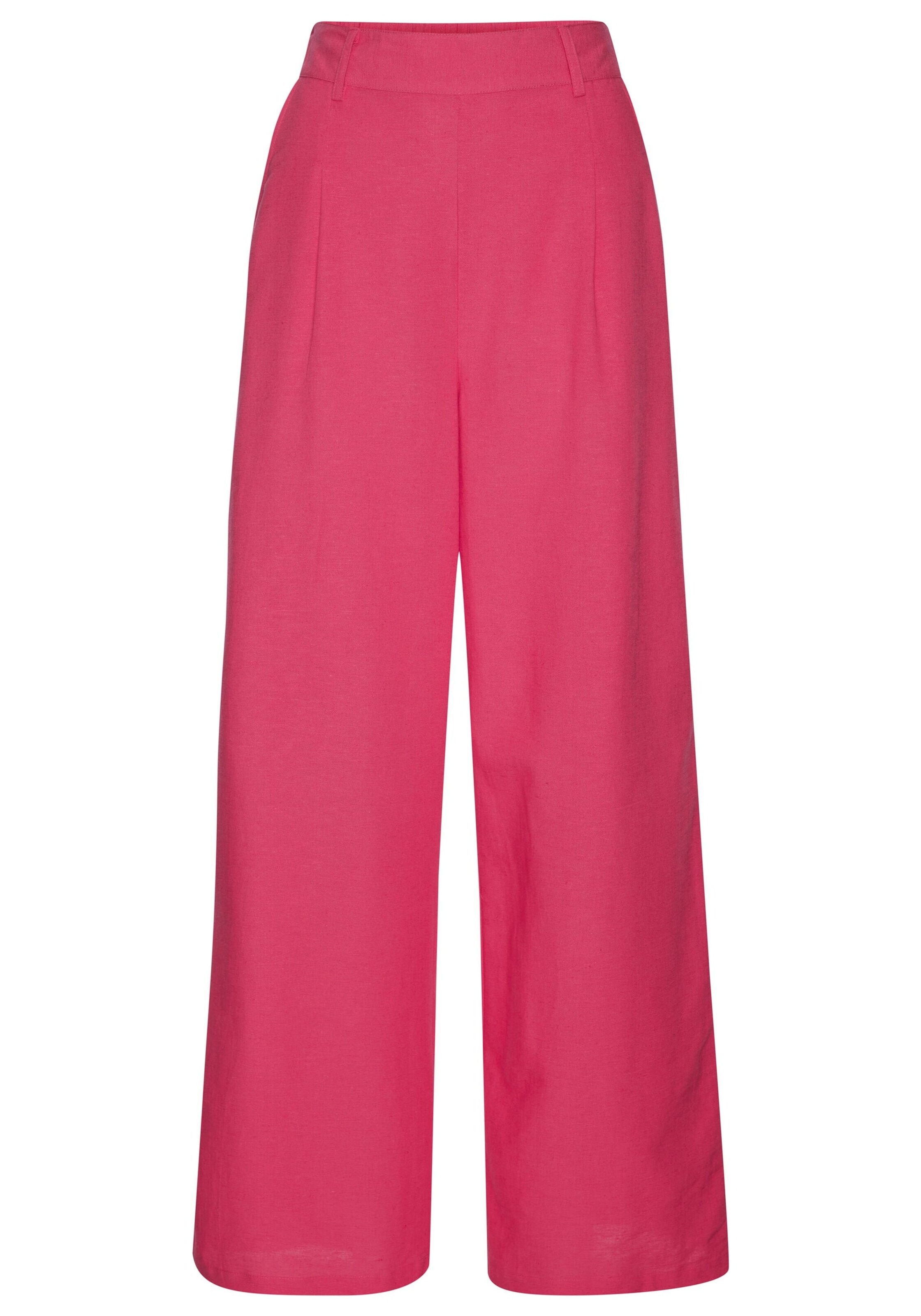 Largi Pantaloni cutați de la LASCANA pe roz: față