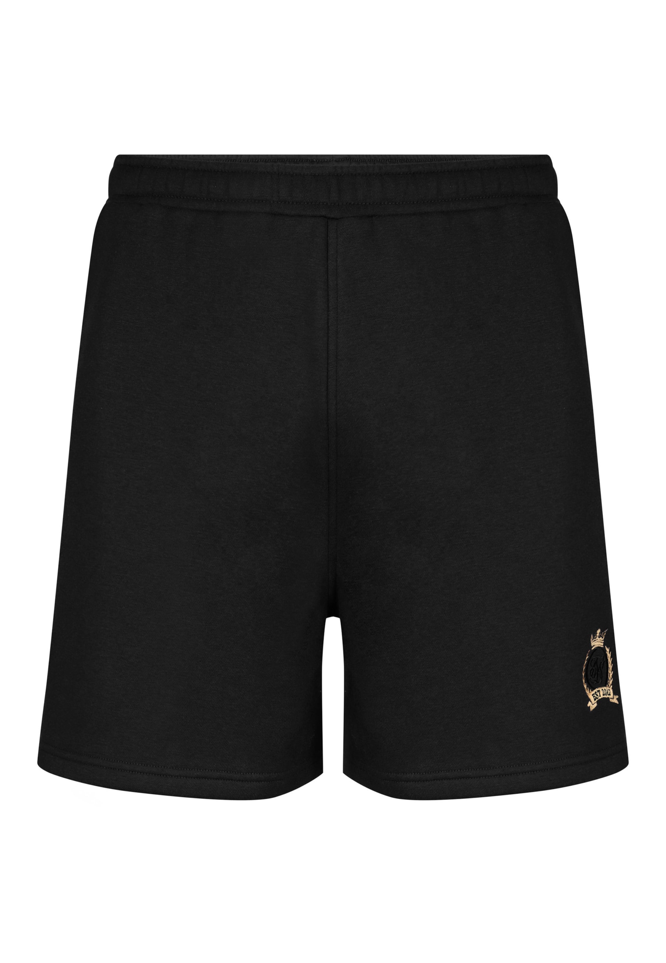 SikSilk Regular Shorts in Schwarz: Vorderseite