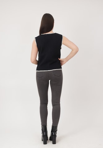 Gilet in maglia di Elara in nero