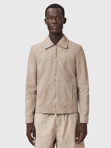 AllSaints Φθινοπωρινό και ανοιξιάτικο μπουφάν 'HOCKLEY' σε καφέ: μπροστά