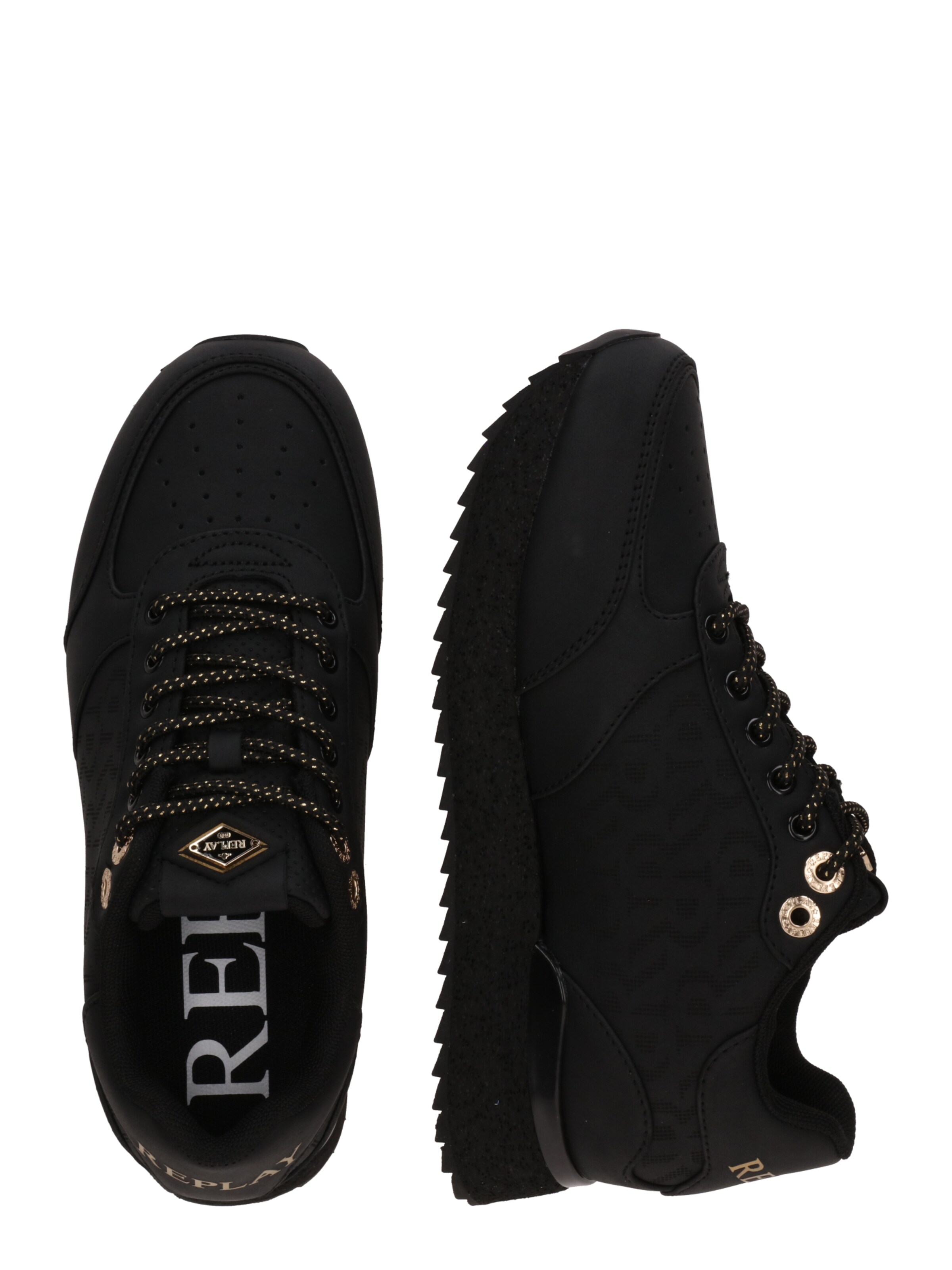 REPLAY Matalavartiset tennarit värissä musta