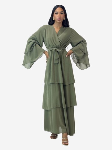 Elara Kleid in Grün: Vorderseite