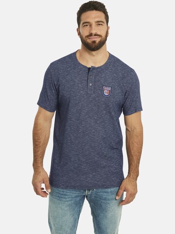 Jan Vanderstorm Shirt ' Benkt ' in Blue: front