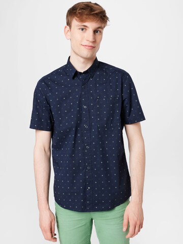 s.Oliver Regular Button Up Shirt in Blue: front