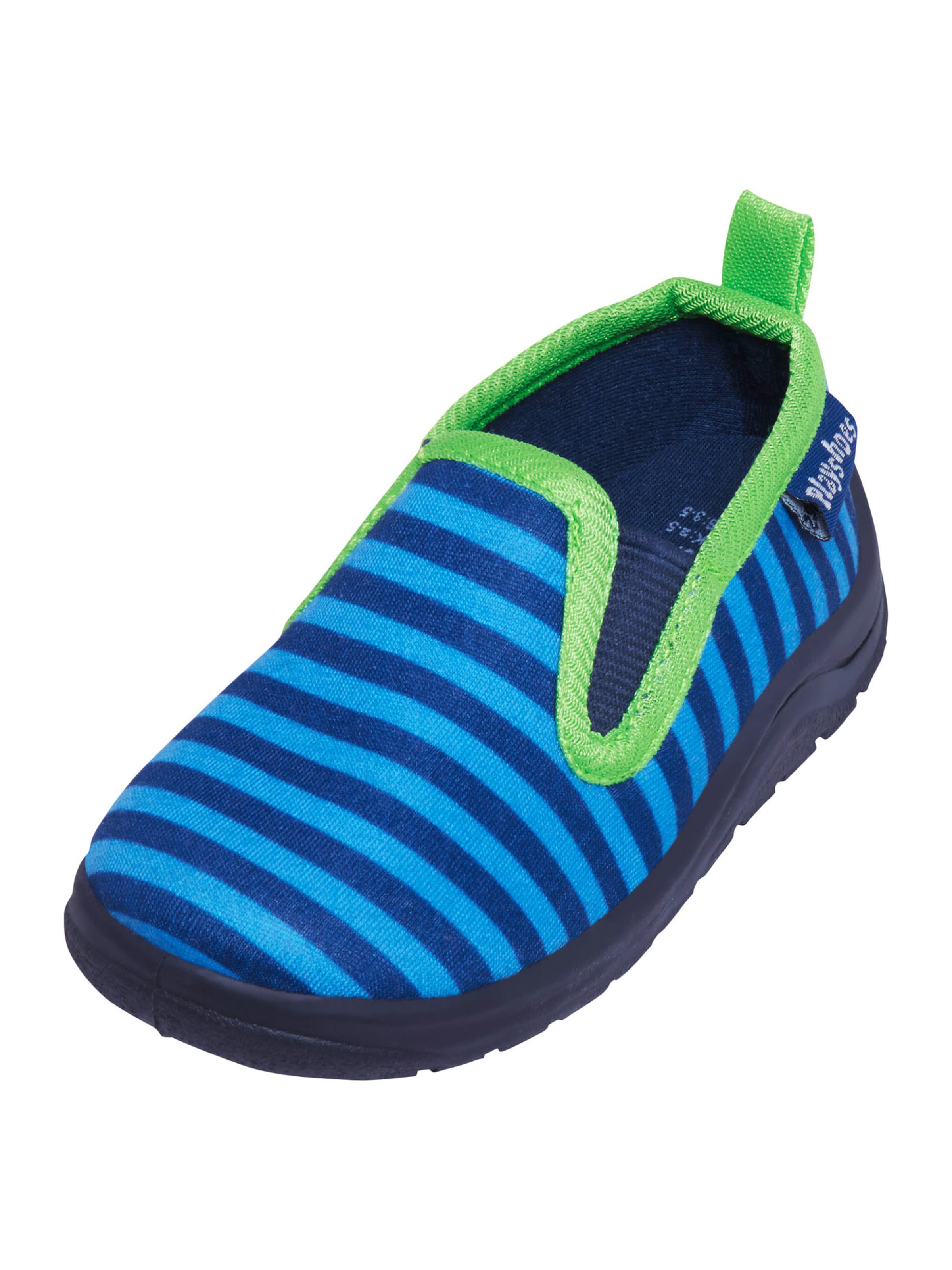 PLAYSHOES Slippers 'Ringel' in Blue: front