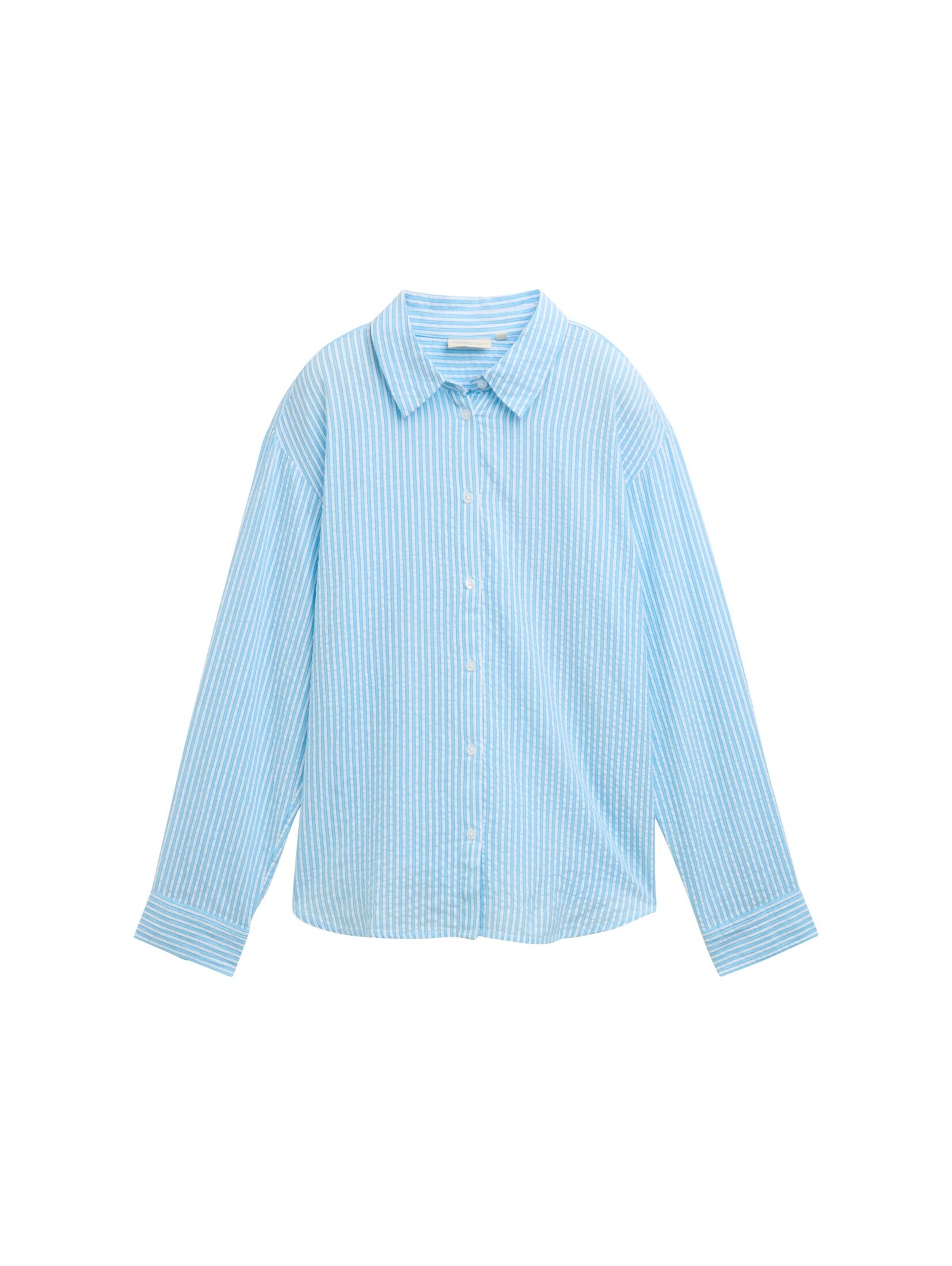 TOM TAILOR DENIM Bluse in Blau: Vorderseite