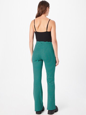 PIECES Flared Trousers 'LAYA' in Green