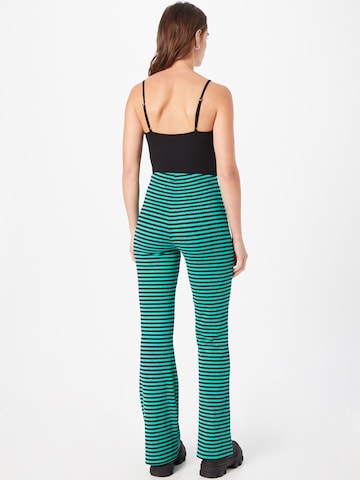 PIECES Flared Pants 'LAYA' in Green