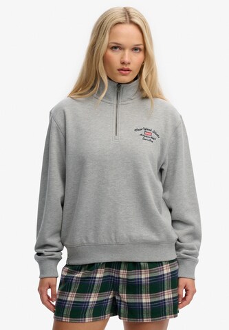 Sweat-shirt 'Athletic Essentials' Superdry & Co en gris : devant