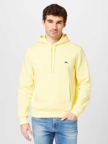 Felpa di LACOSTE in giallo: frontale