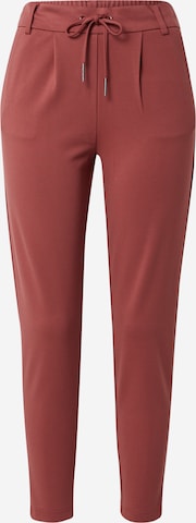 ONLY Slim fit Pleat-Front Pants 'Poptrash' in Red: front