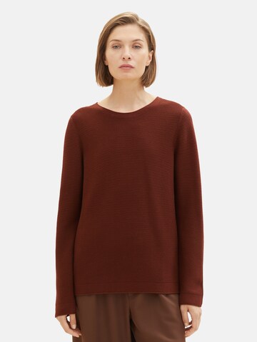 TOM TAILOR Sweater in Brown: front