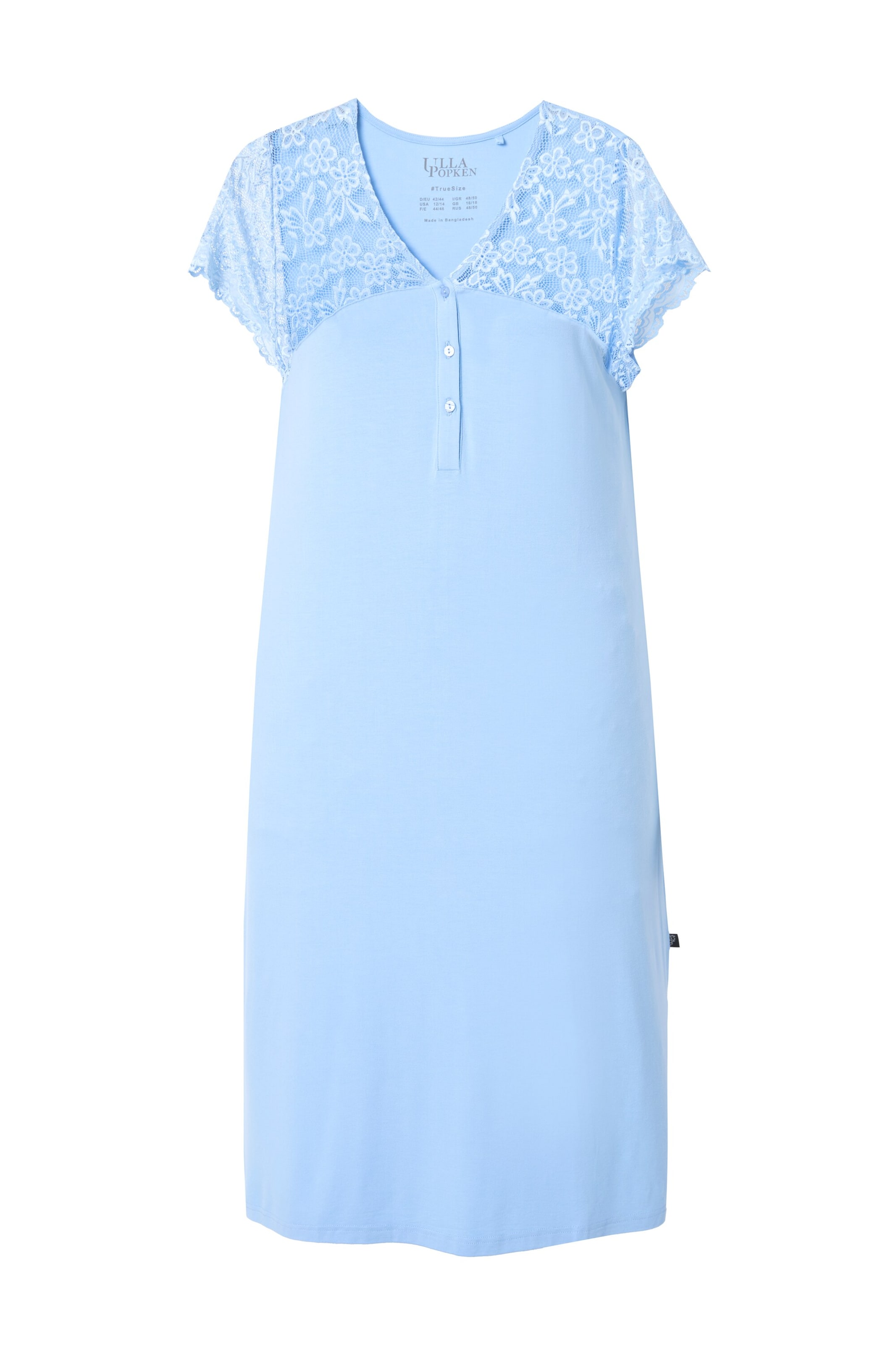 Ulla Popken Nachthemd in Blauw: voorkant