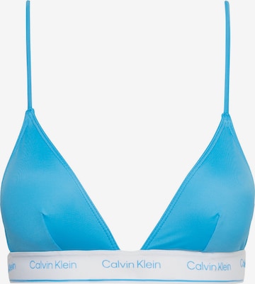 Hauts de bikini Calvin Klein Swimwear en bleu : devant