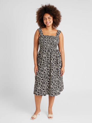 Vero Moda Curve Kleid 'VMCPAGE' in Schwarz: Vorderseite
