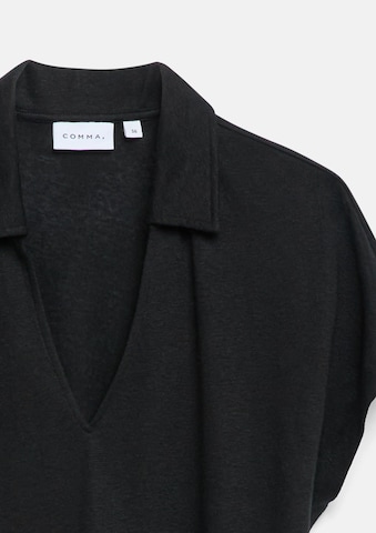 COMMA Poloshirt in Schwarz