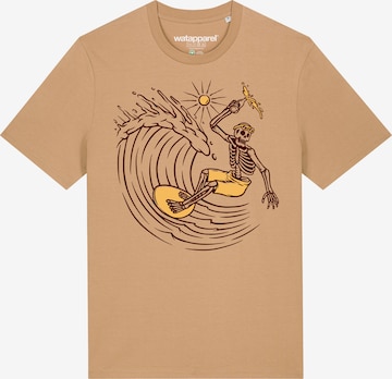 Maglietta 'Surfing for life' di Watapparel in beige: frontale
