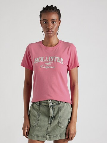 T-shirt HOLLISTER en rose : devant