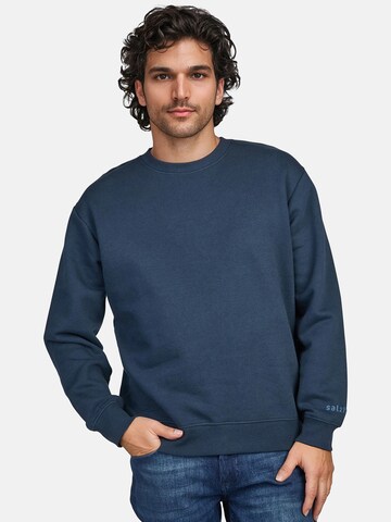 salzhaut Sweatshirt 'Floot' in Blue: front