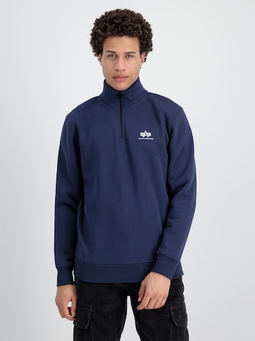 Sweat-shirt ALPHA INDUSTRIES en bleu : devant