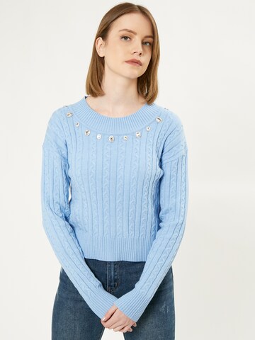 Influencer - Pullover em azul: frente