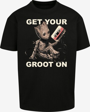 F4NT4STIC Shirt 'Marvel Guardians of the Galaxy Get your Groot On' in Zwart: voorkant