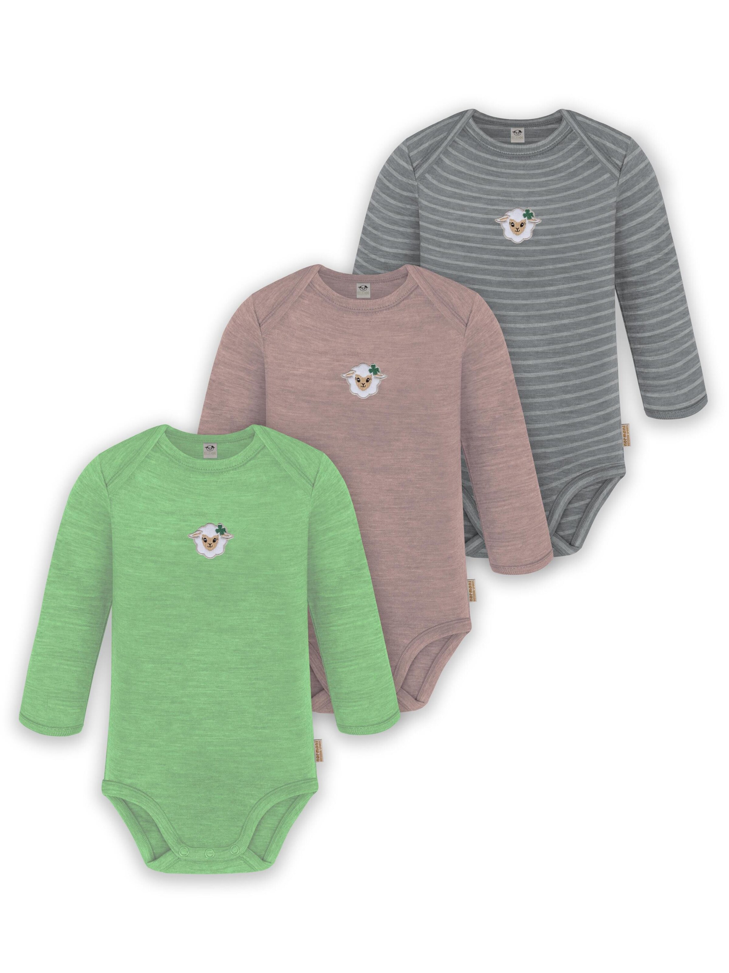 normani Strampler/Body in Grau: Vorderseite