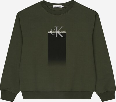 Calvin Klein Jeans Sweatshirt in grau / tanne / dunkelgrün / weiß, Produktansicht