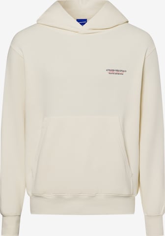 Sweat-shirt 'JJJorislington' JACK & JONES en beige : devant