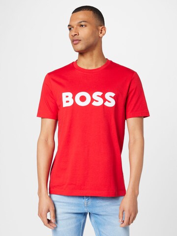 BOSS Black - Camiseta 'Tiburt' en rojo: frente