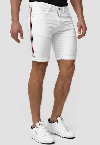 INDICODE JEANS Slimfit Shorts 'Fife' in Weiß