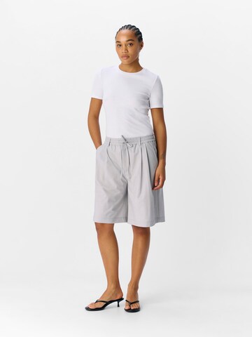 OBJECT Wide leg Bandplooibroek 'OBJMara' in Grijs