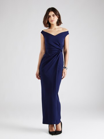 Sistaglam - Vestido de noche en azul: frente