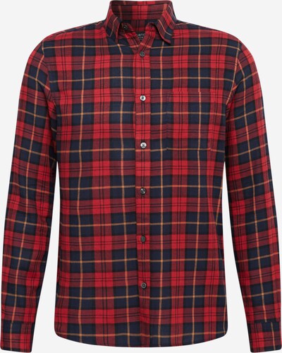 BURTON MENSWEAR LONDON Skjorte 'CHECK' i navy / abrikos / lys rød / mørkerød, Produktvisning