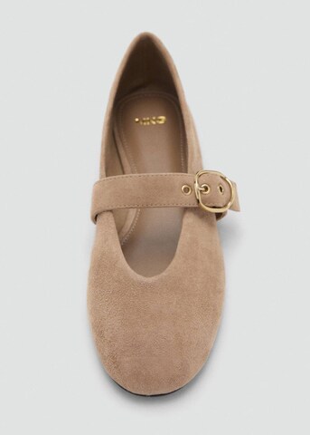 MANGO Riemchenballerina in Braun