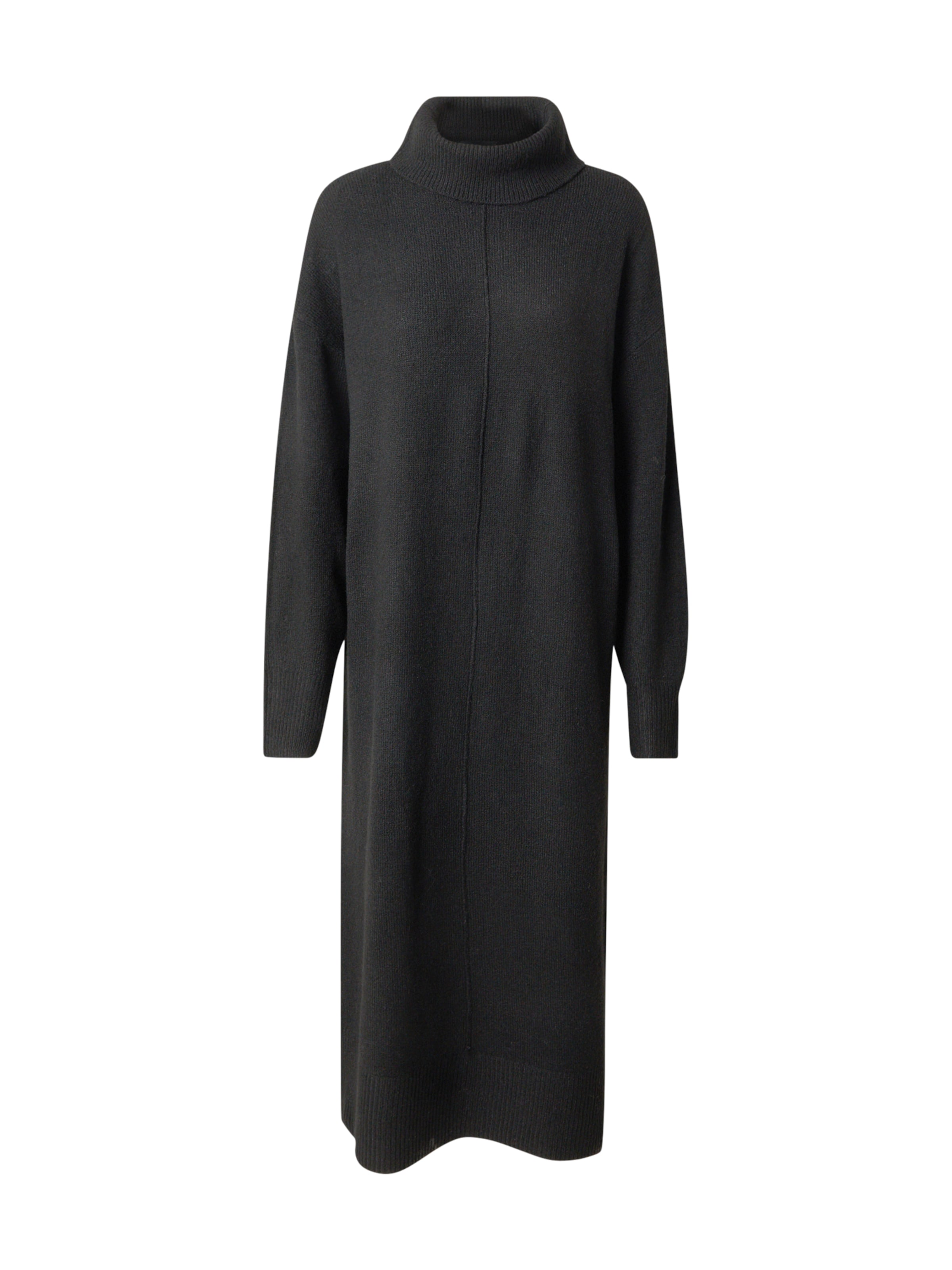 PIECES Πλεκτό φόρεμα σε μαύρο: μπροστά