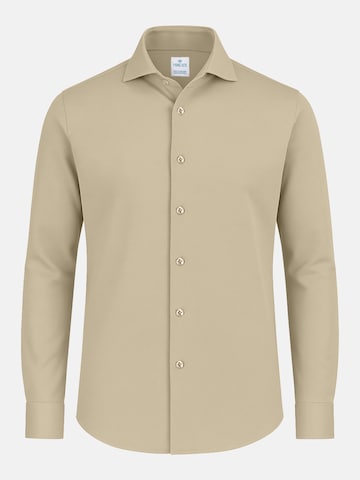 Vercate Slim fit Business Shirt 'No. 19' in Beige: front