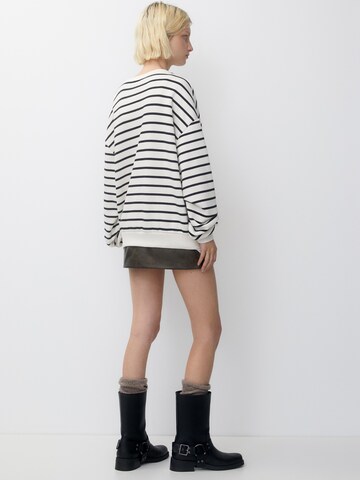 Pull&BearSweater majica - bijela boja