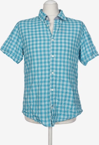 TOMMY HILFIGER Button Up Shirt in M in Blue: front
