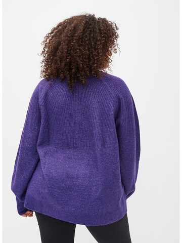 Zizzi Sweater 'Arizona' in Purple